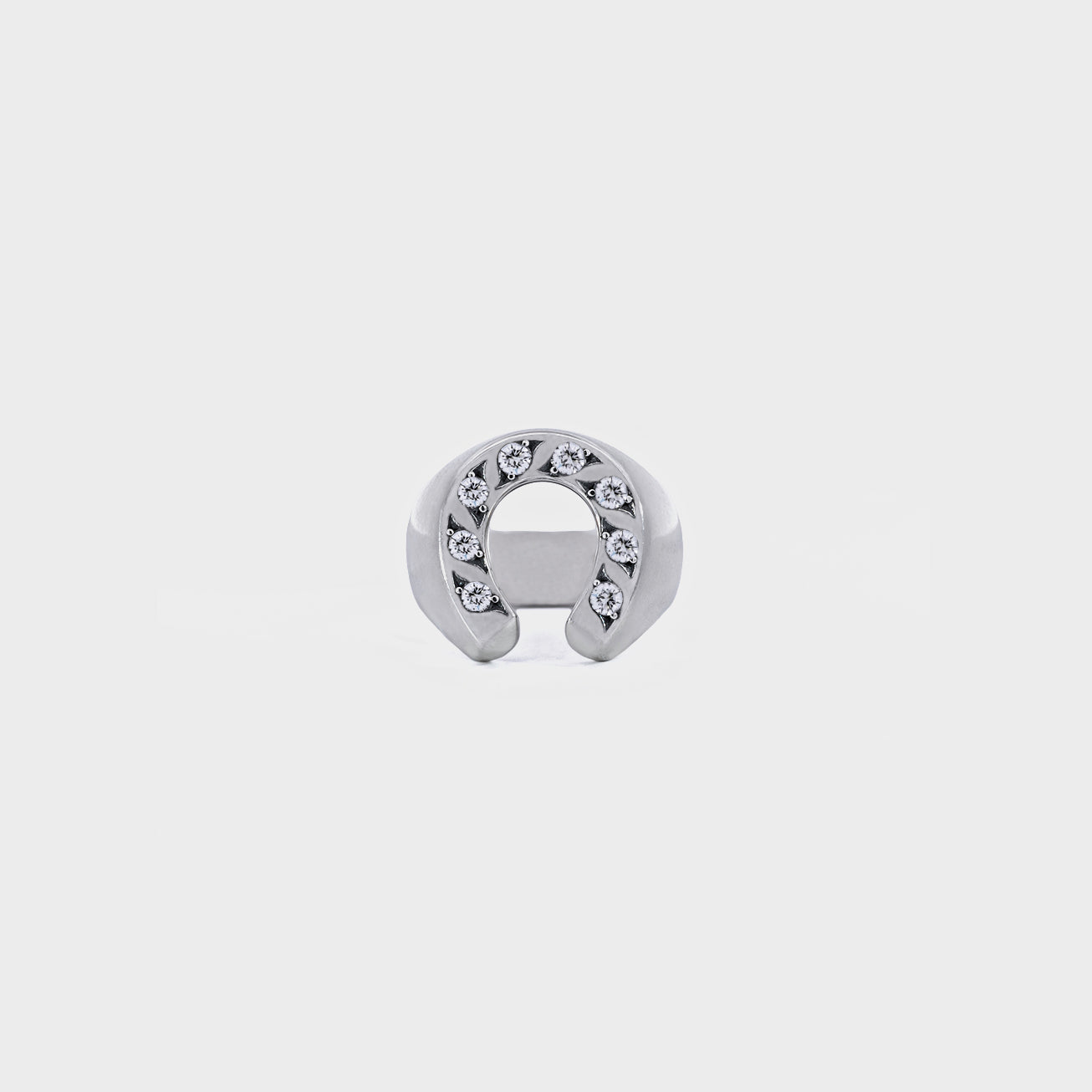 Horseshoe Ring | White Diamonds - A