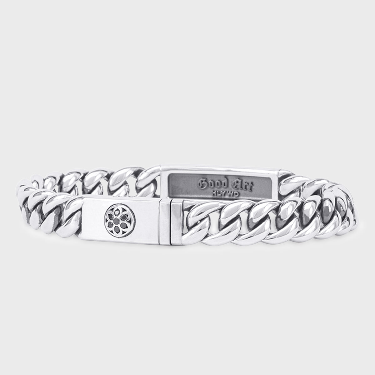 B & T ID Bracelet | Black Diamonds Pavé - 4A
