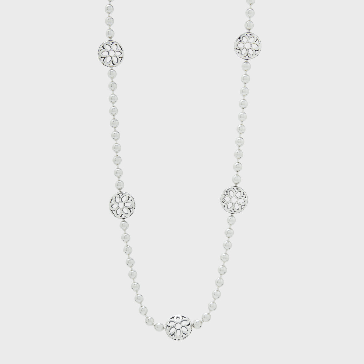 Station Chain Ball Chain Necklace | Rosette