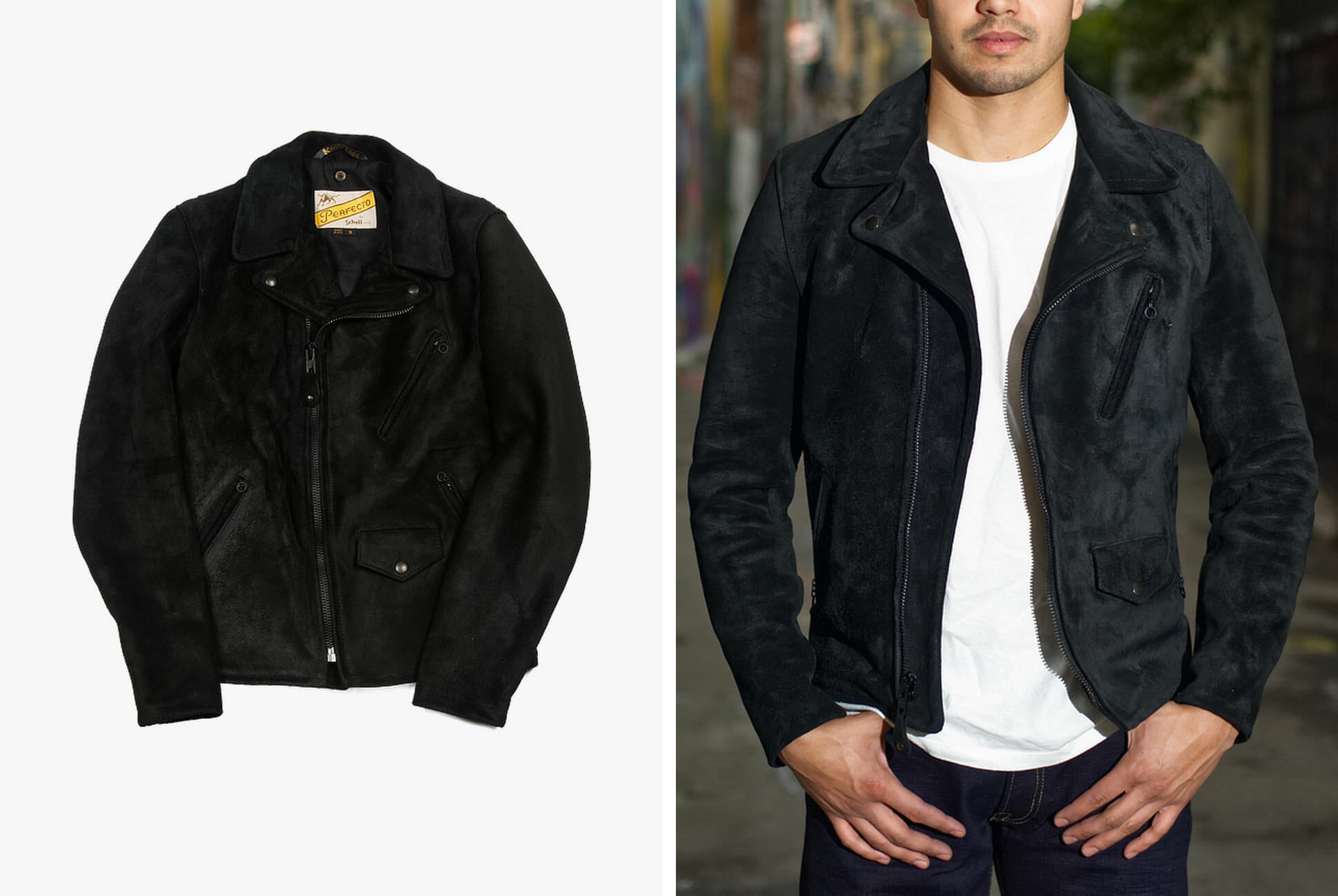 GEAR PATROL | 3SIXTEEN X SCHOTT Collaboration  | This Limited-Edition Jacket Features a Unique Leather from Horween