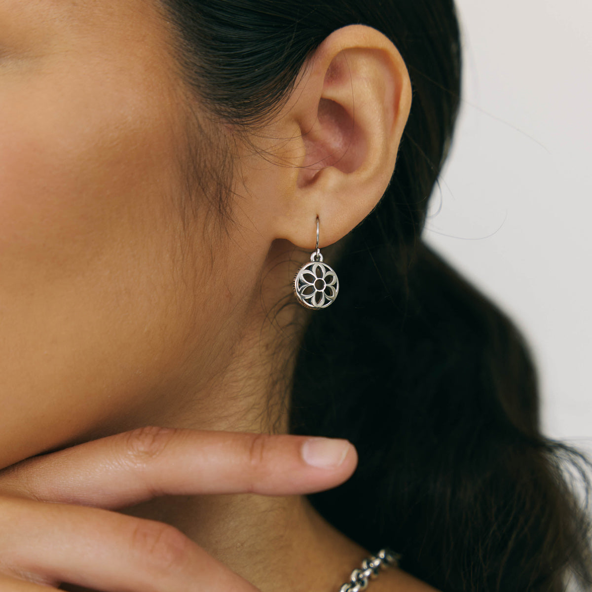 Station Earring | Rosette Disc