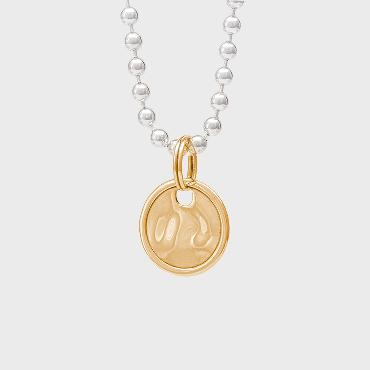 Paper Tag Pendant | 18K Yellow Gold - A