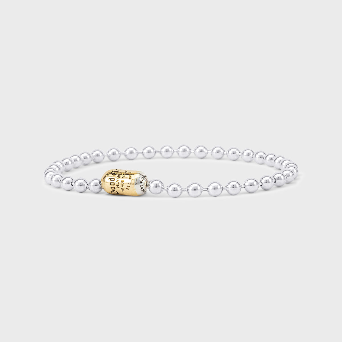 Two-Toned Poplock Ball Chain Bracelet