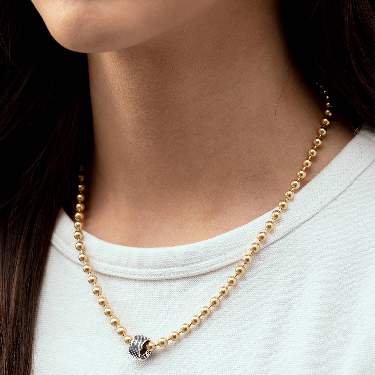 Ball Chain Necklace | 18K Yellow Gold - A