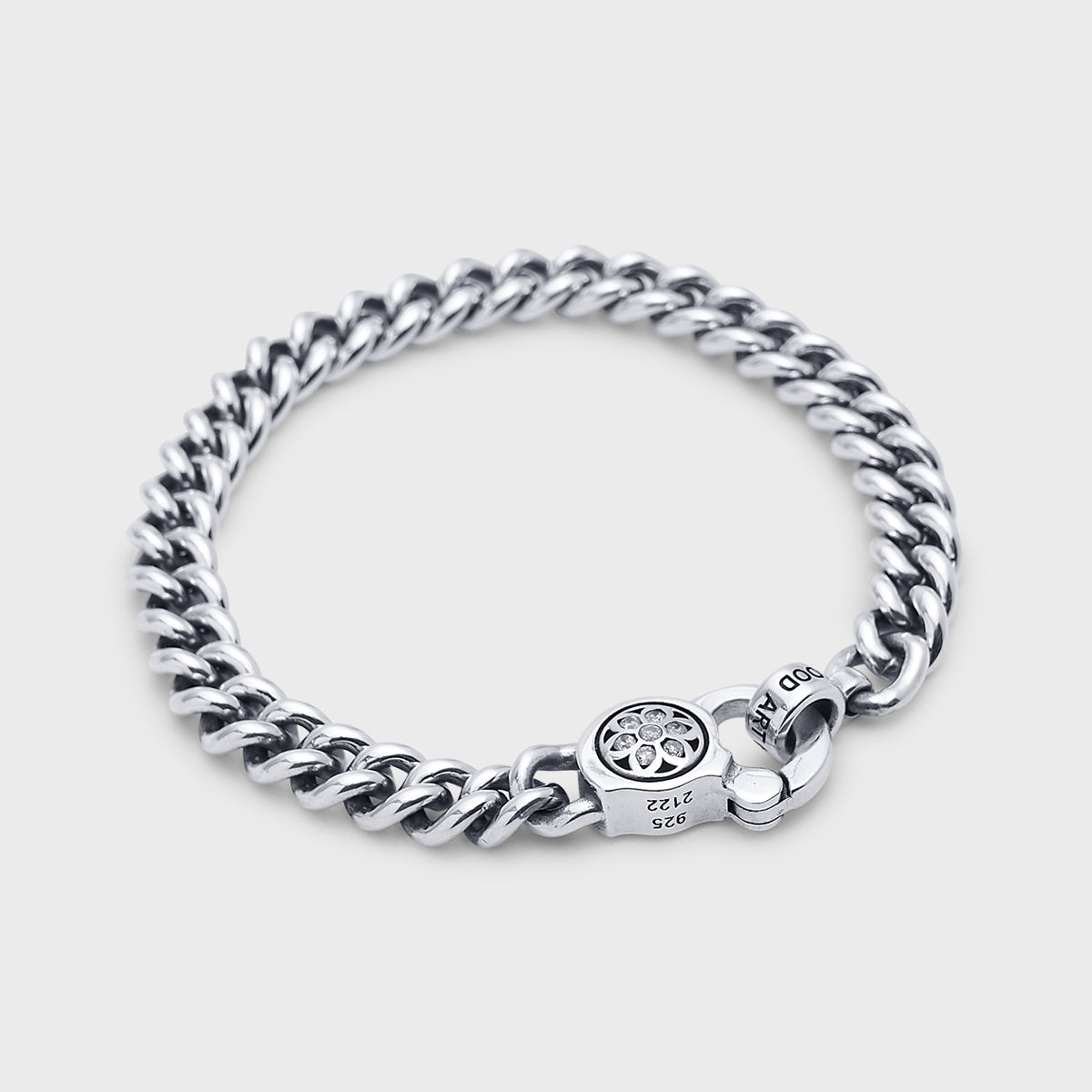Curb Chain Bracelet | White Diamonds - A