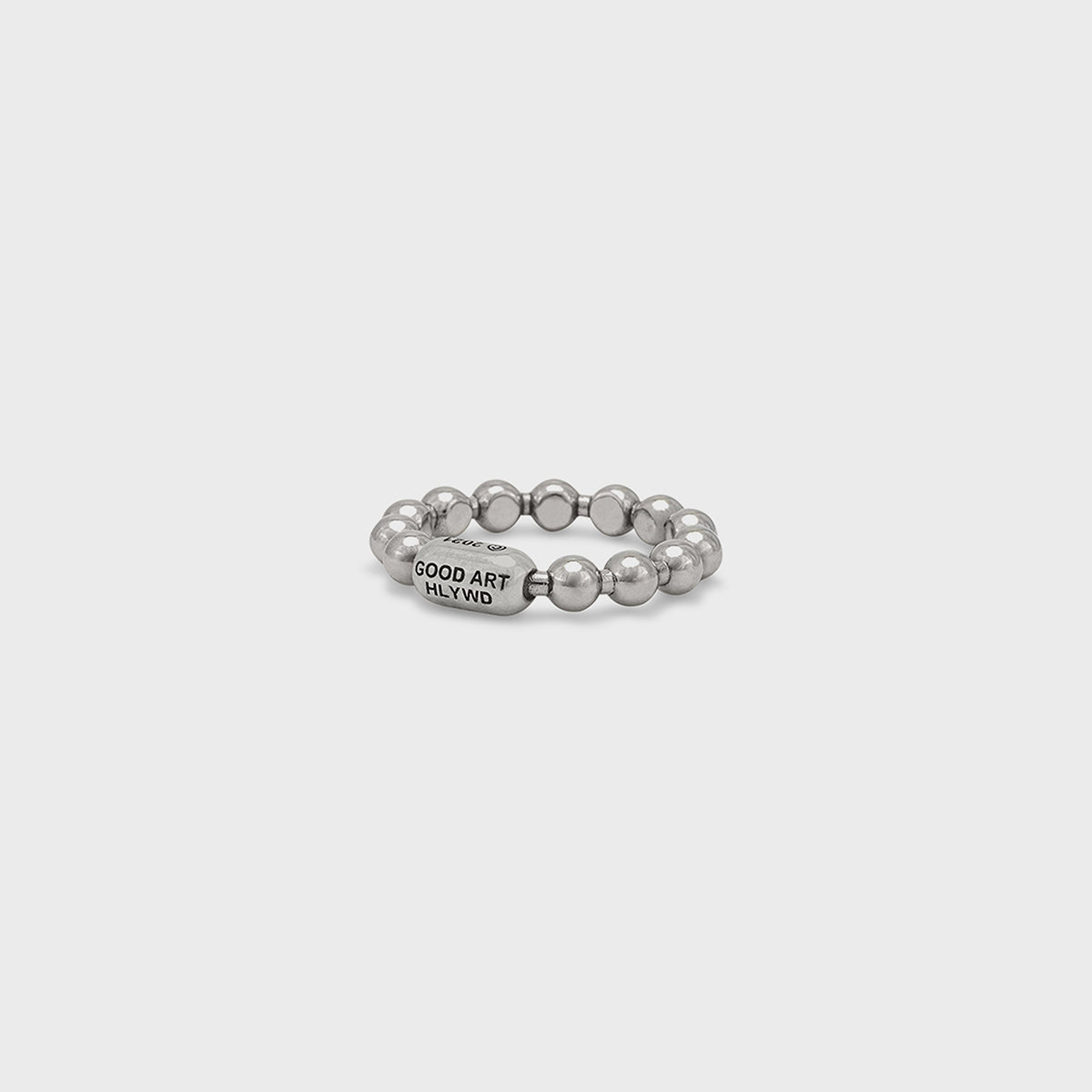 Ball Chain Ring | 18K White Gold - A